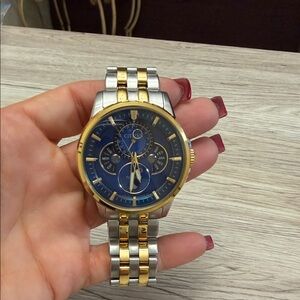 Citizen Gold and Silver Watch with Blue Dial